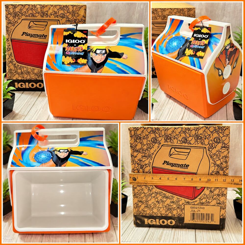 Igloo Naruto Shippuden Little Playmate 7 Qt Cooler NWT Orange Anime VIZ